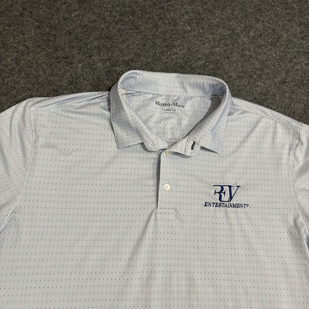Mizzen Main Polo Shirt Size XL Trim Fit Short Sleeve Logo